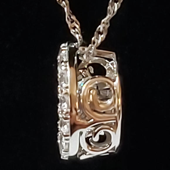 Caroline Creba Sterling Silver Necklace w/Dancing Pendant - Picture 3 of 9